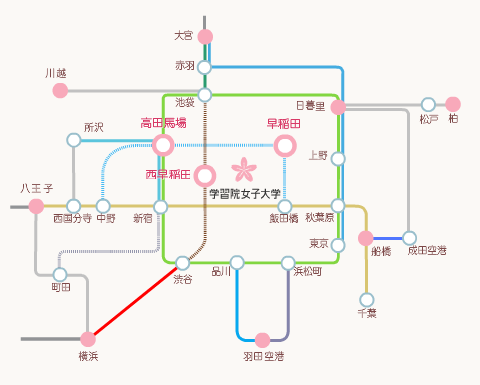 アクセスマップ 大学紹介 学習院女子大学